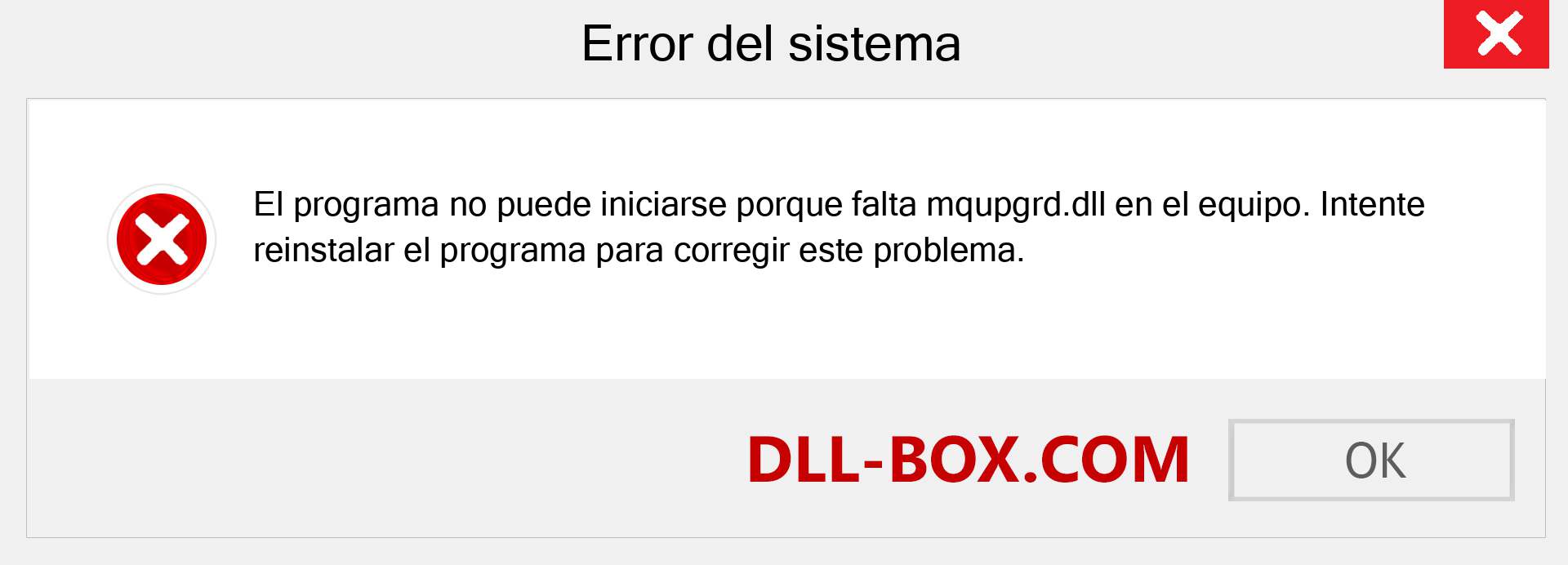 ¿Falta el archivo mqupgrd.dll ?. Descargar para Windows 7, 8, 10 - Corregir mqupgrd dll Missing Error en Windows, fotos, imágenes